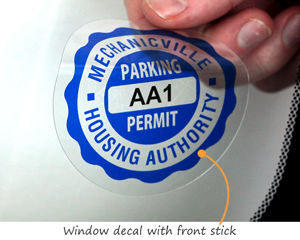 Neighborhood parking permit sticker