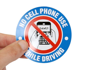 No Cellphone Use While Driving Label