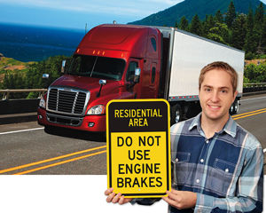 No Engine Braking Signs