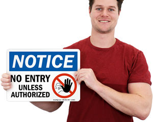 Sign Adhesive Sticker Notice Vinyl No Entry Please Use Other Door Entrance 