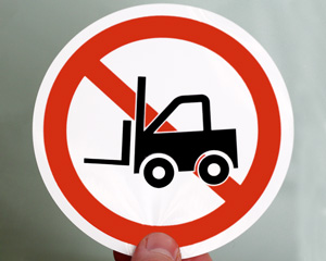 No Forklift Sign