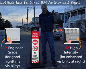 Lotboss No Turn Around Sign