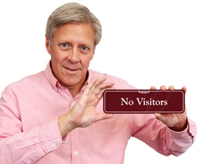 No Visitors Showcase Wall Sign