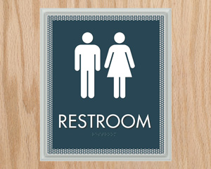 Optik Bathroom Door Sign