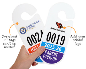 Parent pick-up tags