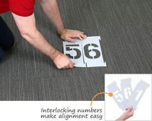 Parking Lot Stencils Interlocking Numbers