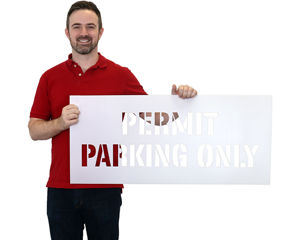 Parking permit stencils