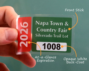 Parking permit stickers