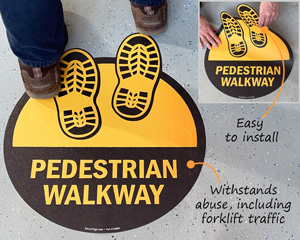 Pedestrian walkway sign