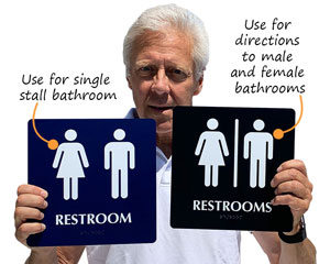 male and female bathroom symbol