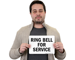 Ring Bell for Deliveries Signs