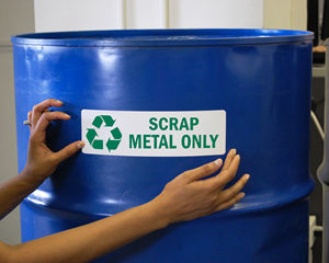 Scrap metal only label