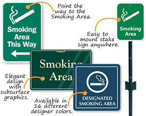 Smoking Area Signs