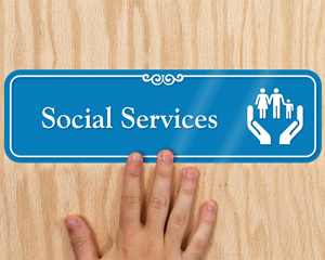 Designer Social Services Sign