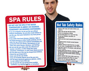 Spa Rules Signs