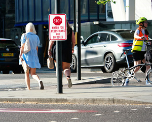 STOP Watch for Pedestrian Signs