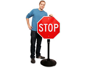 Stop sign and stand kit