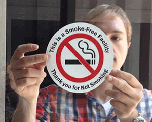 No Smoking Window Decal