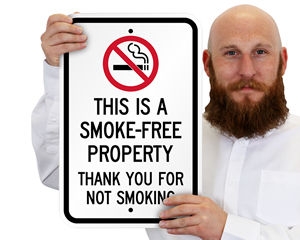 Details about   SmartSign This A Smoke Free Property Sign Thank You For Not Smoking Yard 12x10 