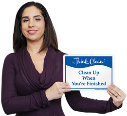 Think Clean Signs