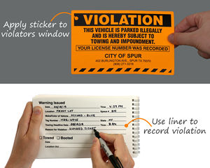 Violation book with printed liner