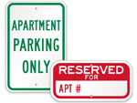 Apartment Parking Signs