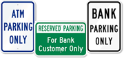 ATM Drive Thru and ATM Parking Signs