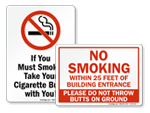 Cigarette Butt Signs