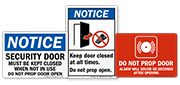 Do Not Prop Door Open Signs