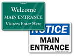 Entrance Door Signs 