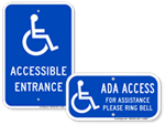 ADA Accessible Entrance Signs