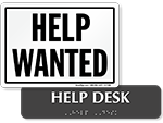 Help Desk Signs