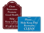 Keep Bathroom Clean Signs