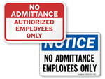 Employees Only Signs