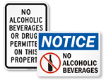 No Alcohol Signs