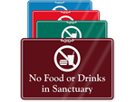 No Food Or Drink Signs