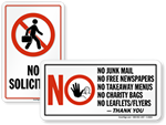 No Soliciting Door Decals