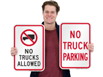 No Trucks Signs