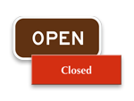 Open and Closed Signs