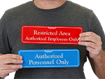 Restricted Area Door Signs