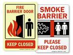 Smoke Barrier Signs