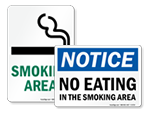 Smoking Area Signs