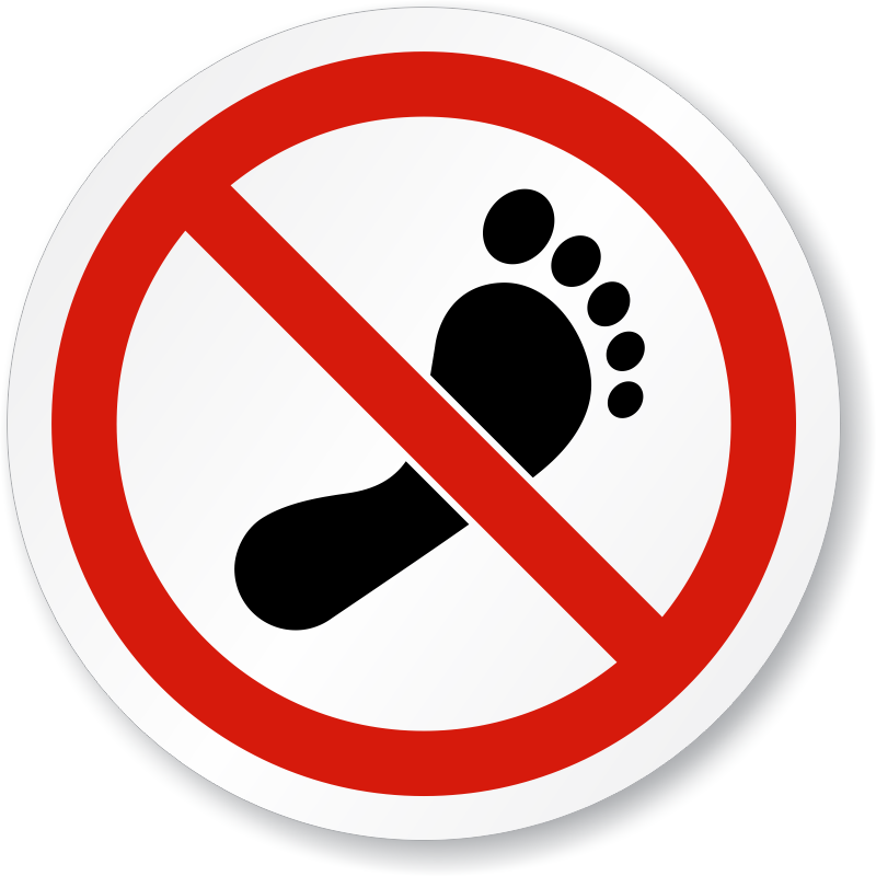 Do Not Step ISO Prohibition Sign | Free Shipping, SKU: IS-1065 ...