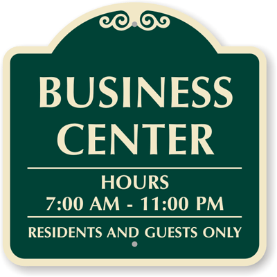 Custom Hours Signs - Add Own Building Name and Business Hours