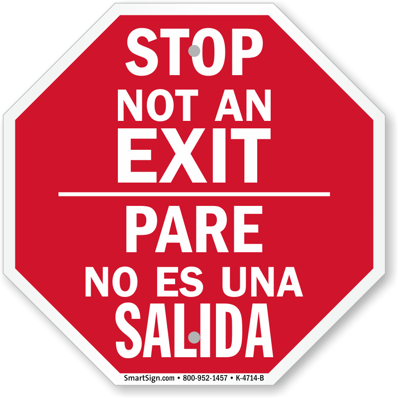 bilingual-not-an-exit-signs