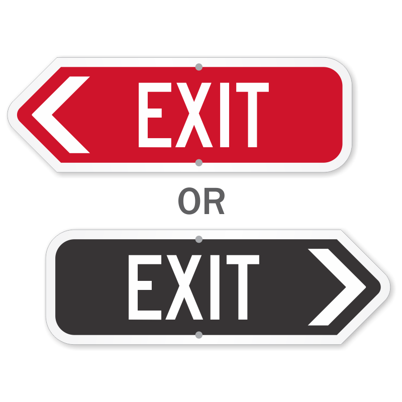 Free Printable Exit Sign With Arrow Printable Templates