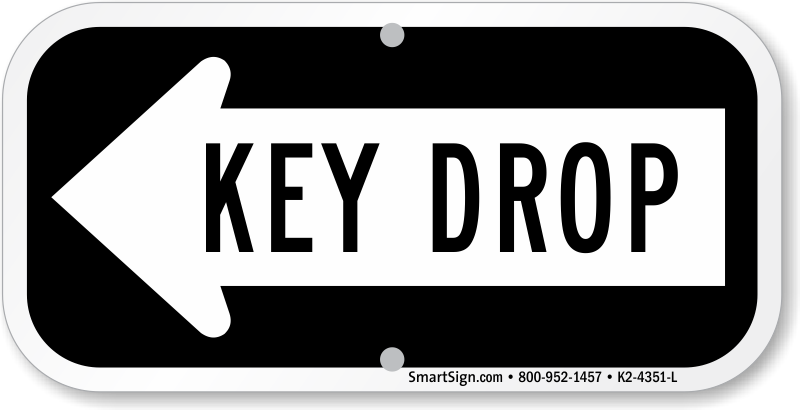 Key Drop Signs