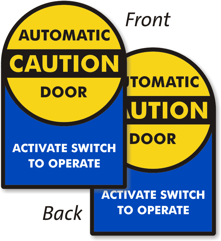 Automatic Door Signs And Labels