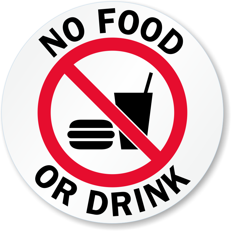 Printable No Food Or Drink Sign Printable Word Searches