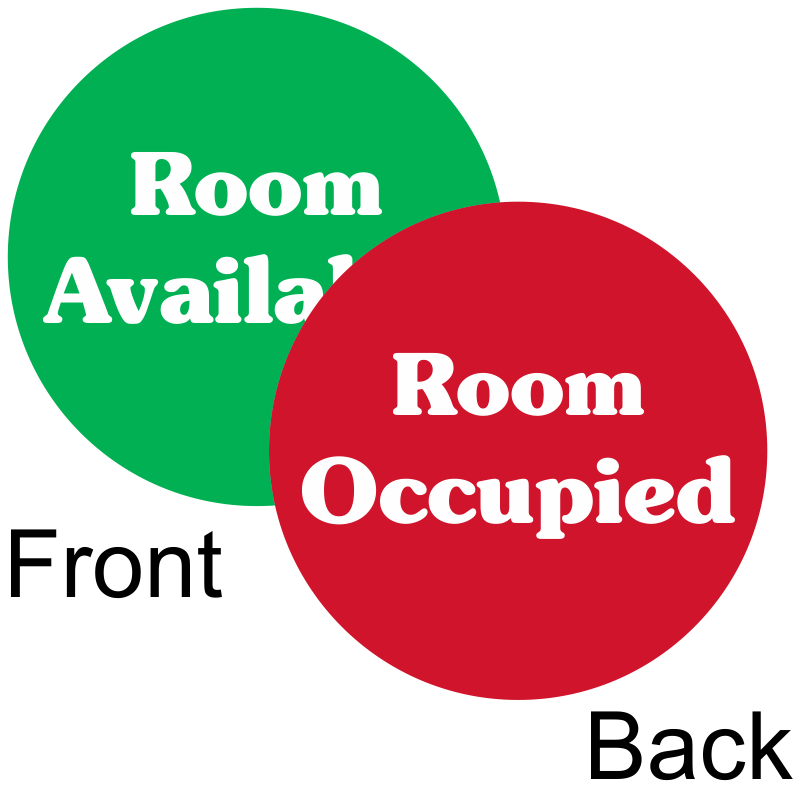 Magnetic 2 Sided Room Occupied Room Available Label SKU LB 2734